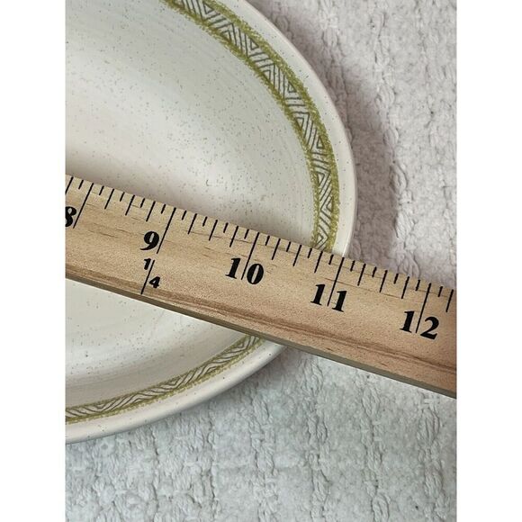 Franciscan Hacienda Green Oval Divided Vegetable Serving Bowl Dish - Picture 4 of 7